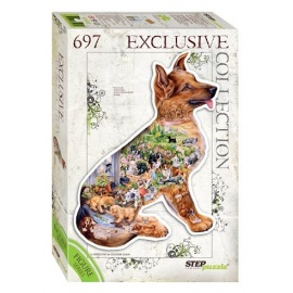 Obrysové puzzle - Pes 697d